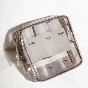 OUAI To Go Set in Transparent Case and Bottle Kit